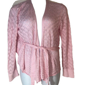 Grace Karin Open front Pink cardigan sweater 2XL